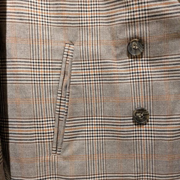 Zara Double Breasted Check Jacket - Picture 3 of 5